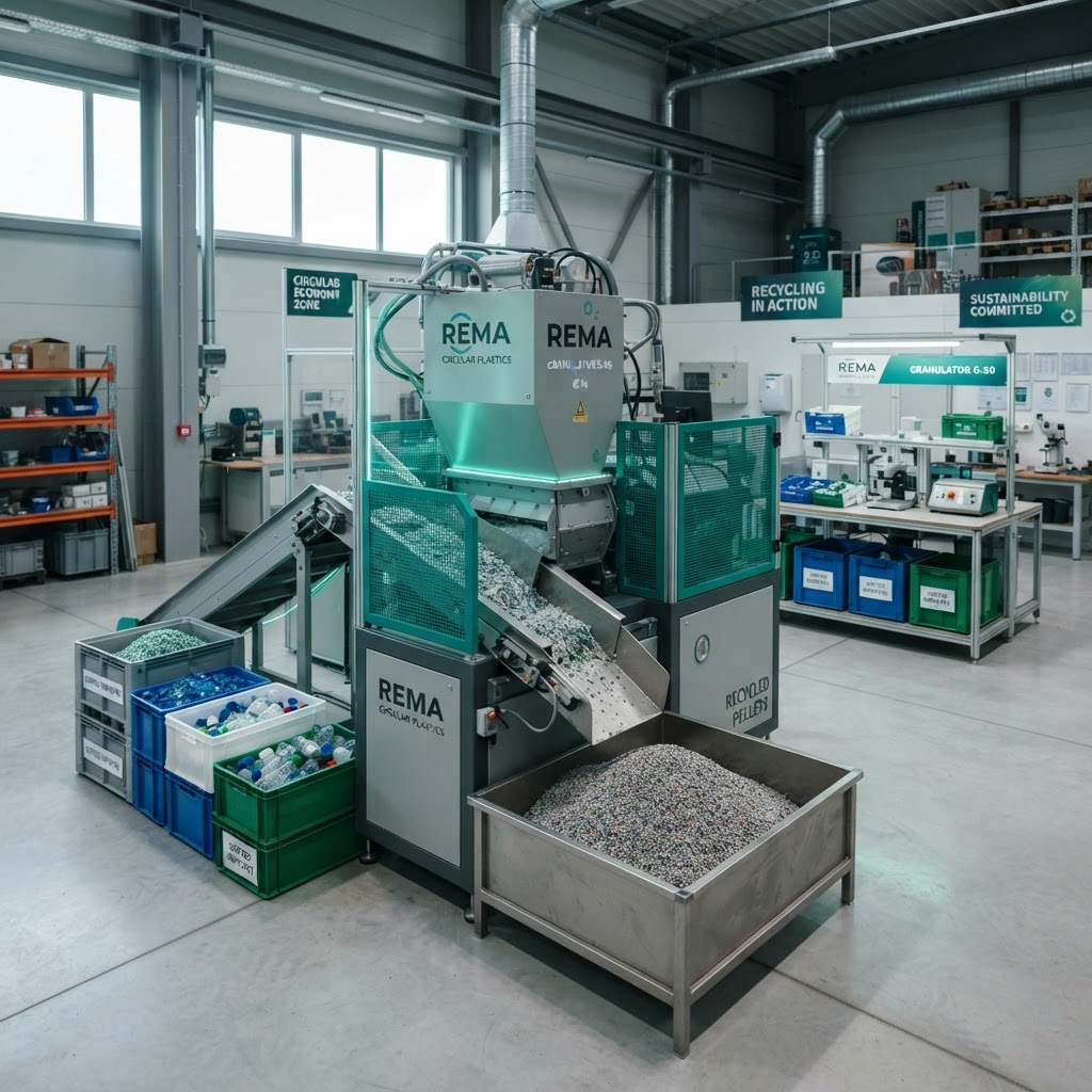 In-house plastic recycling unit at Aegis Polyfoam